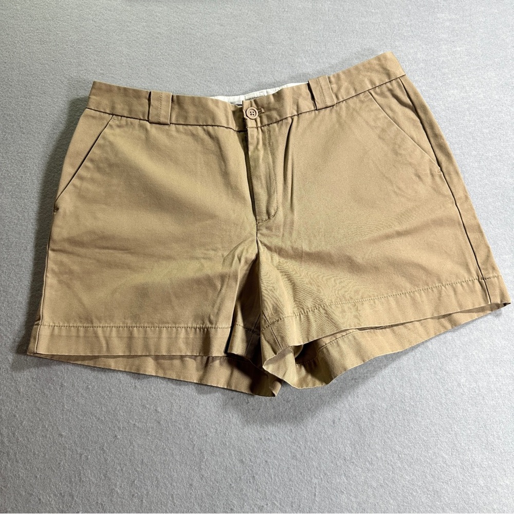 GAP Womens Khaki Chino Shorts Size 8‎ Petite Tan Casual Walking Summer NWT